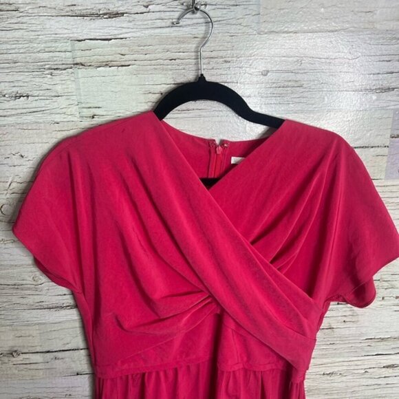 Carven  twisted silk sheath dress pink size 40 - Picture 3 of 8